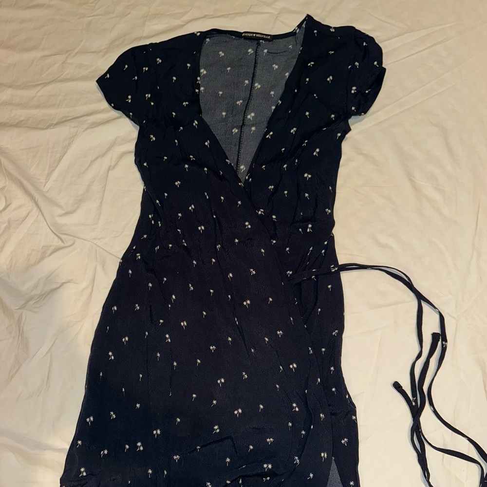 Brandy Melville Navy Wrap Mini Dress